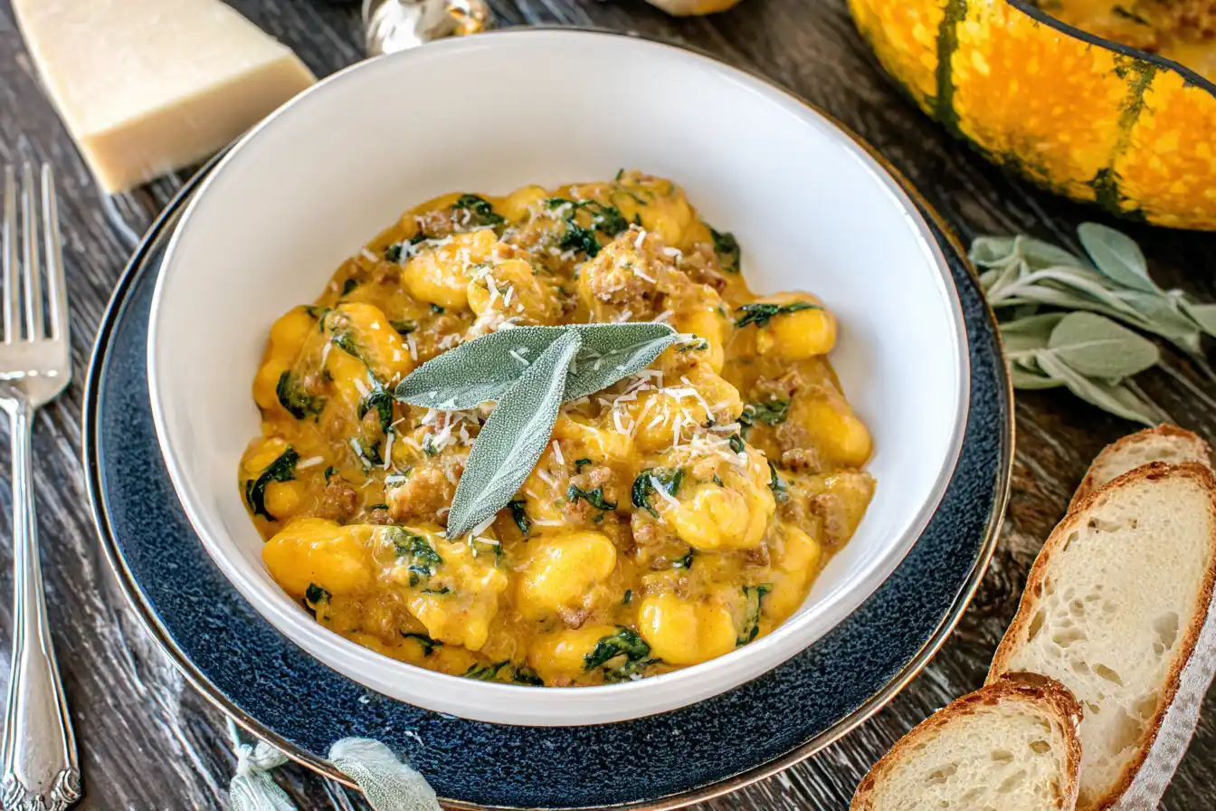 Creamy Pumpkin Gnocchi with Italian Sausage