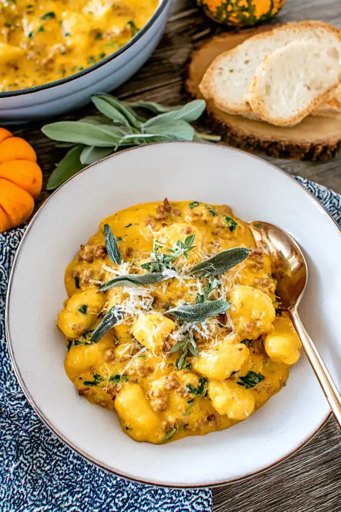Creamy Pumpkin Gnocchi with Italian Sausage