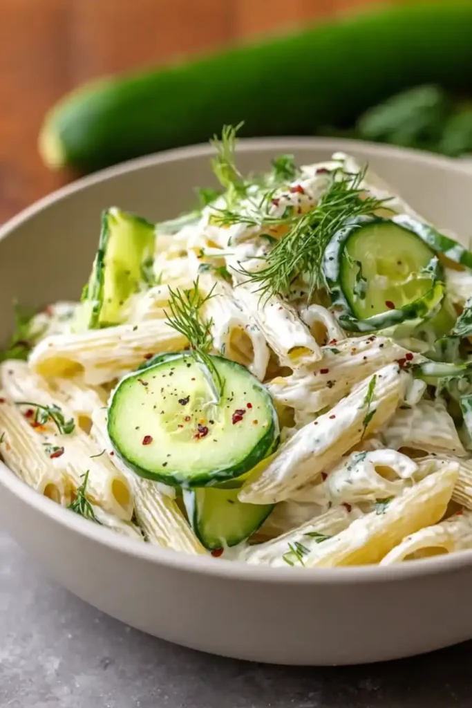 Healthy Cucumber Pasta Salad