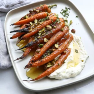 Roasted Carrots with Whipped Ricotta and Hot Honey