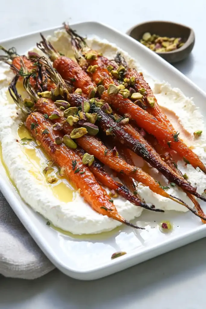 Roasted Carrots with Whipped Ricotta and Hot Honey