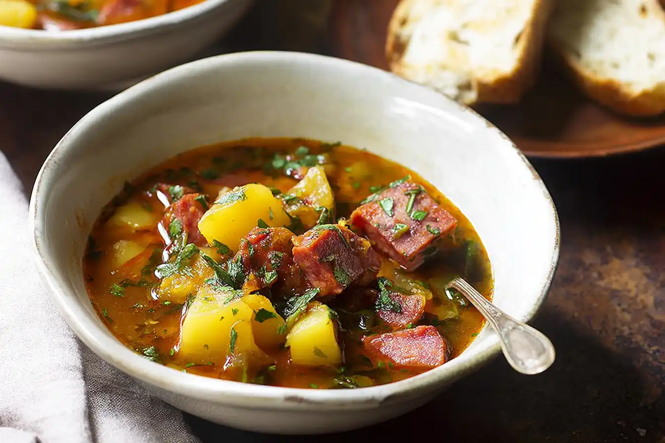 Spanish Potato and Chorizo Soup