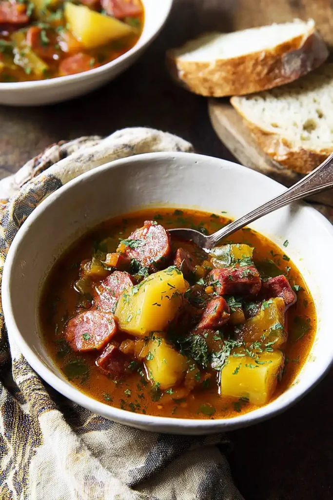 Spanish Potato and Chorizo Soup