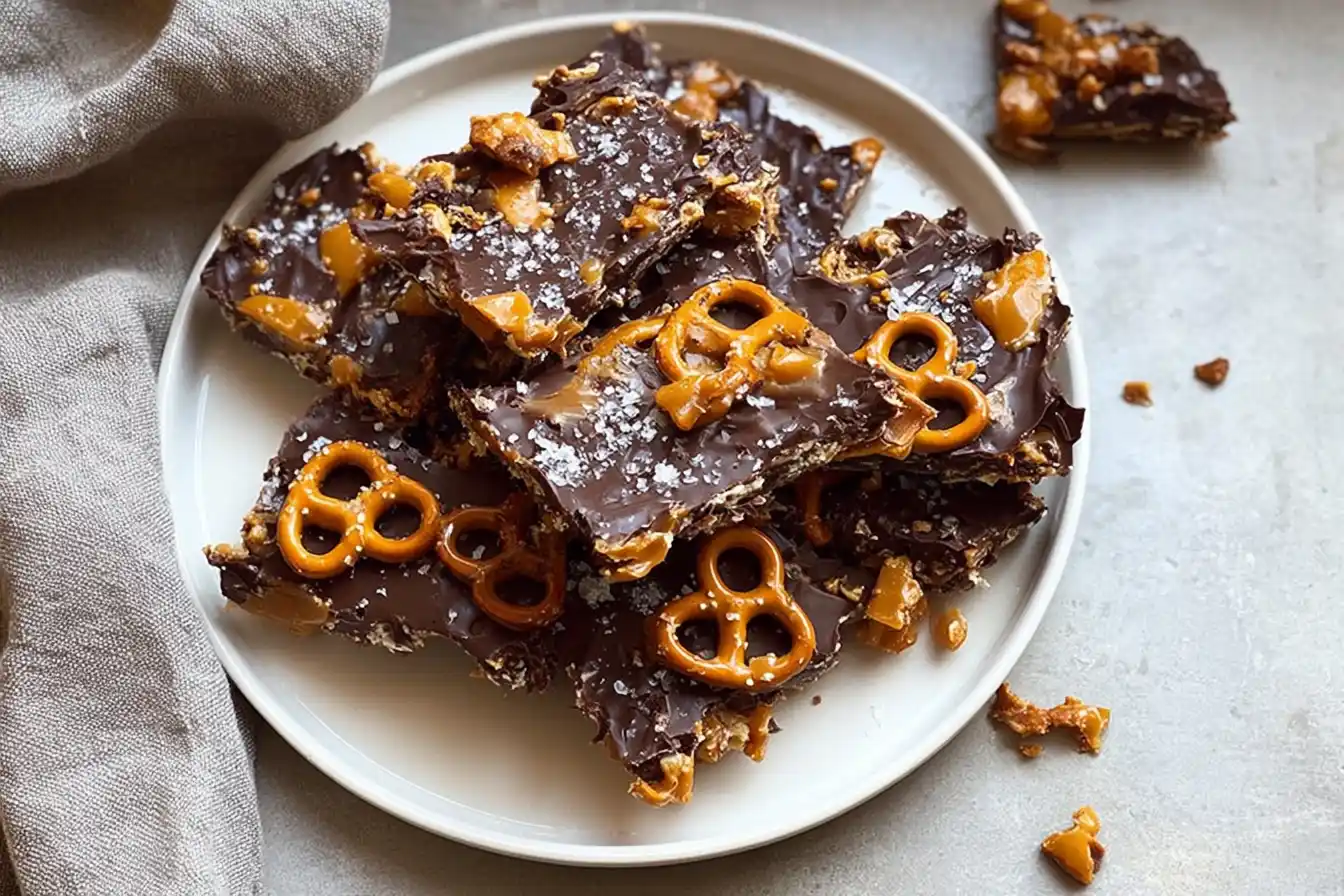 salted caramel pretzel bars