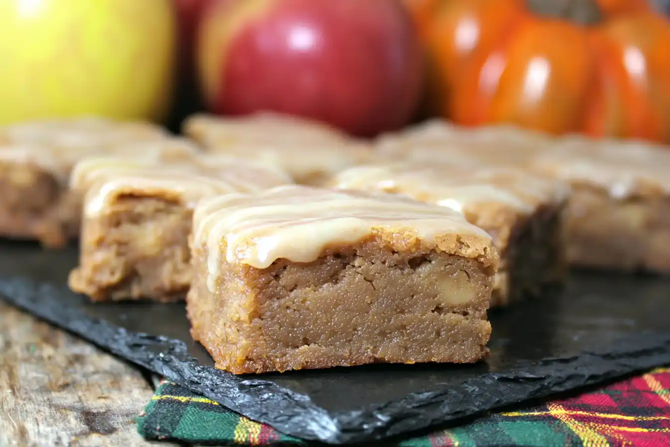 Apple Brownies with Maple Glaze
