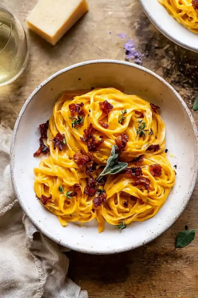 Butternut Squash Pasta Carbonara