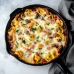 Cheesy Tortellini and Sausage Bake