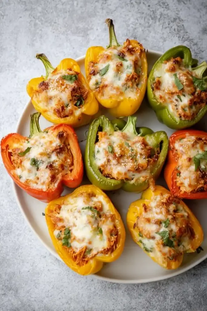 Leftover Turkey Stuffed Peppers