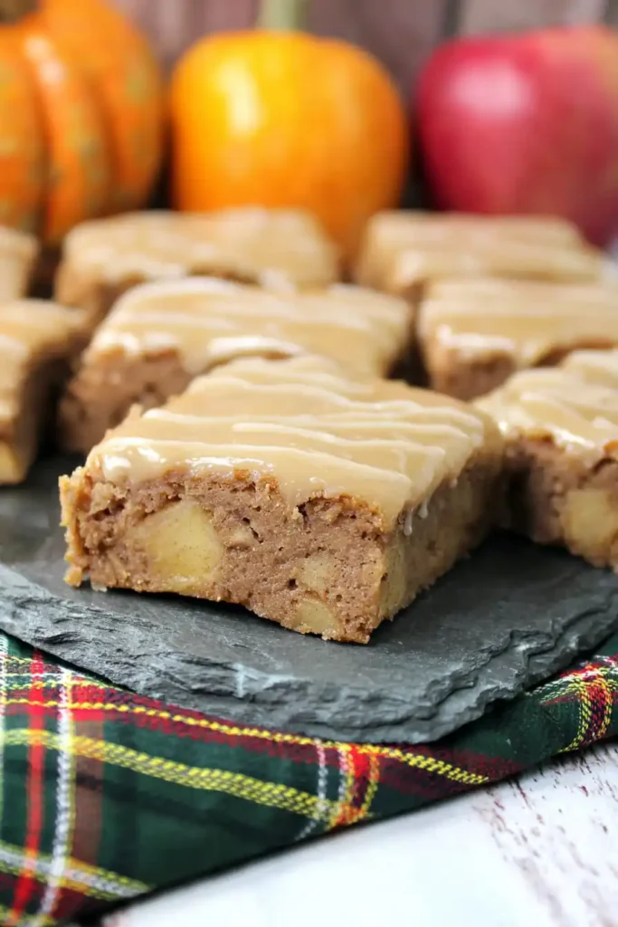 Apple Brownies with Maple Glaze