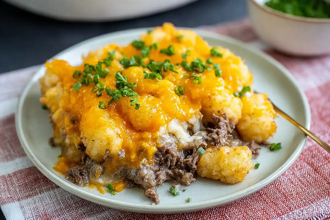 Slow Cooker Tater Tot Casserole