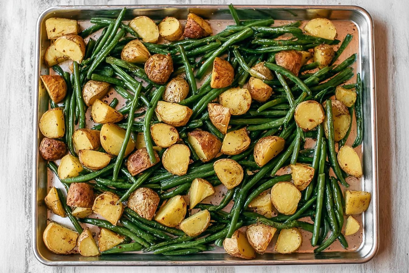 Roasted Potatoes and Green Beans