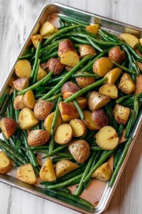 Roasted Potatoes and Green Beans