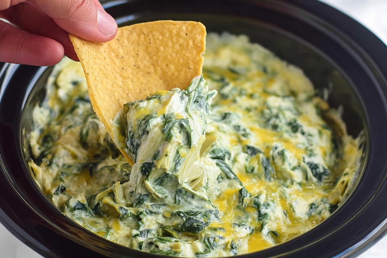 Crockpot Spinach Artichoke Dip