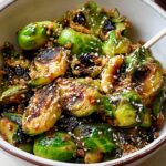 Miso-Sesame Glazed Brussels Sprouts