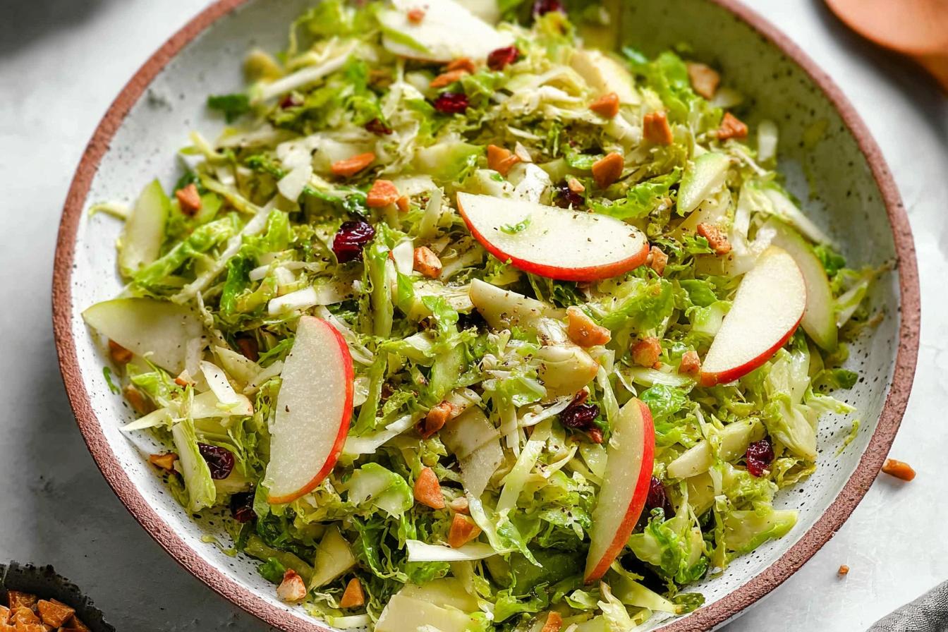 Shaved Brussels and Pear Salad