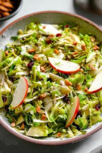 Shaved Brussels and Pear Salad