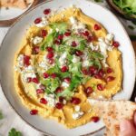 Butternut Hummus with Feta & Pomegranates