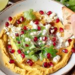 Butternut Hummus with Feta & Pomegranates