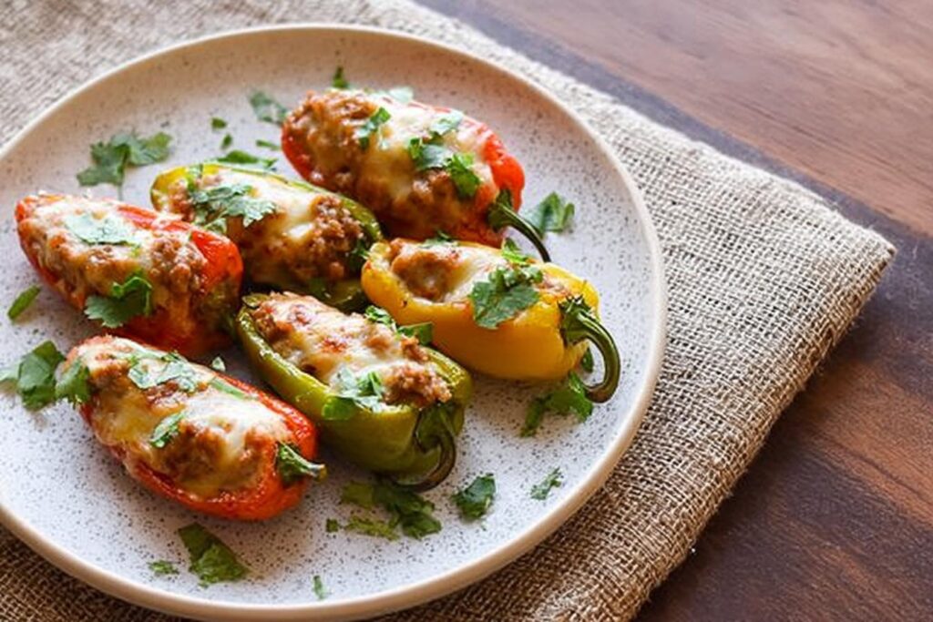 Sausage and Cream Cheese Stuffed Mini Peppers