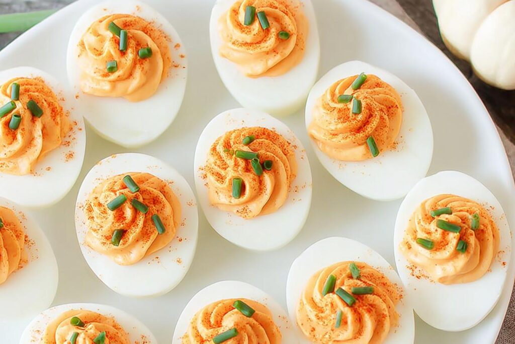 Pumpkin Deviled Eggs