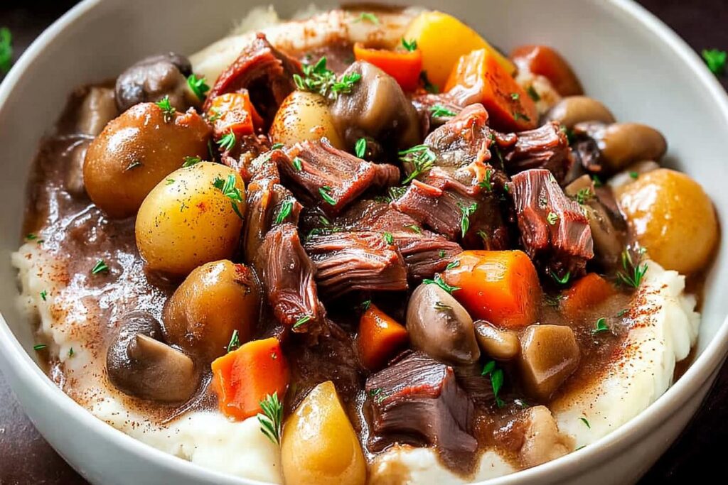 Crockpot Beef Bourguignon