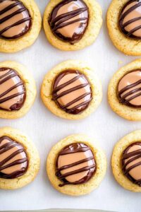 Twix Thumbprint Cookies