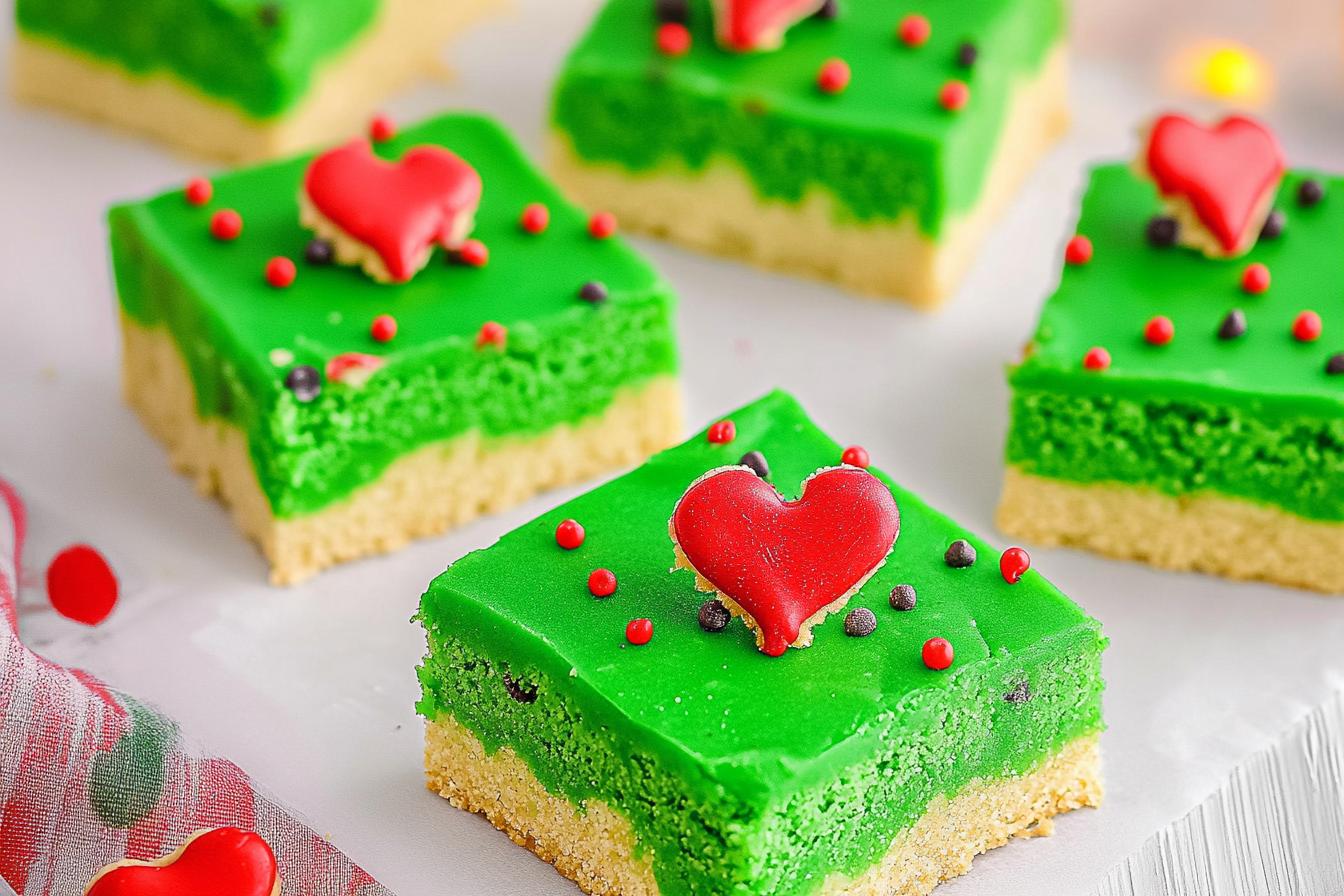 Grinch Sugar Cookie Bars