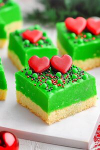 Grinch Sugar Cookie Bars