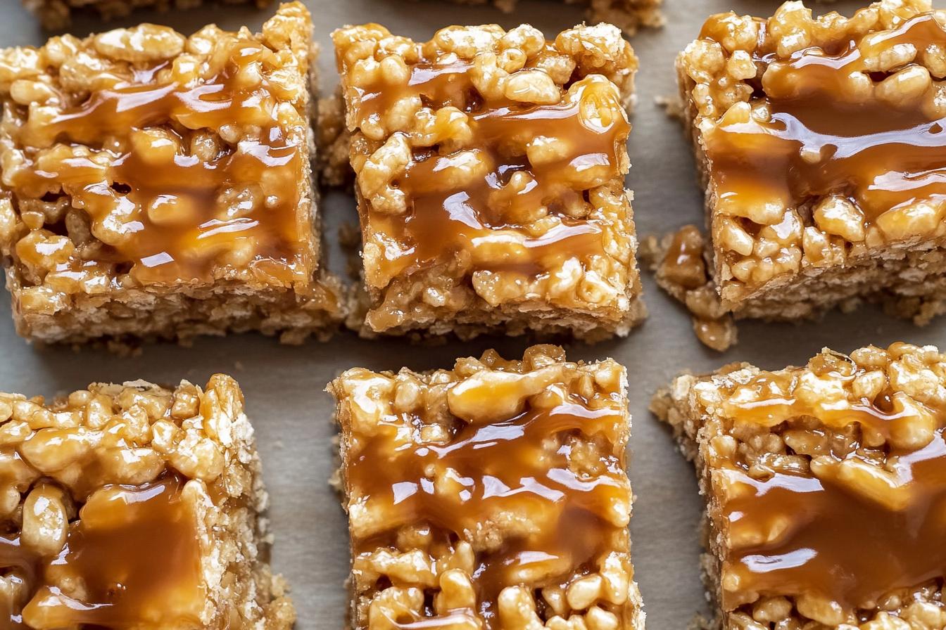 Salted Caramel Rice Krispie Treats