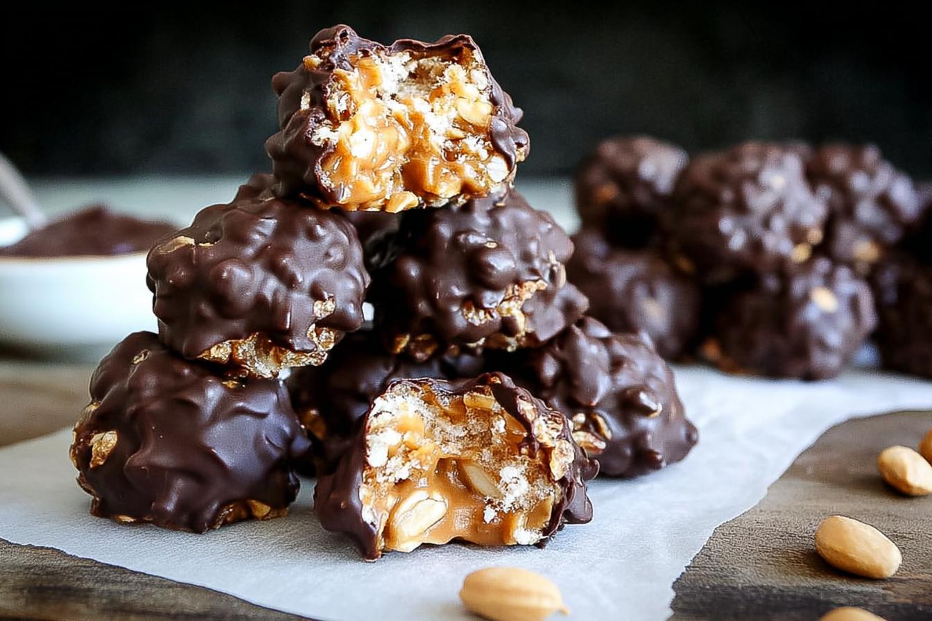 No Bake Crispy Peanut Butter Balls/