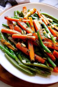 Roasted Carrots and Green Beans with Garlic