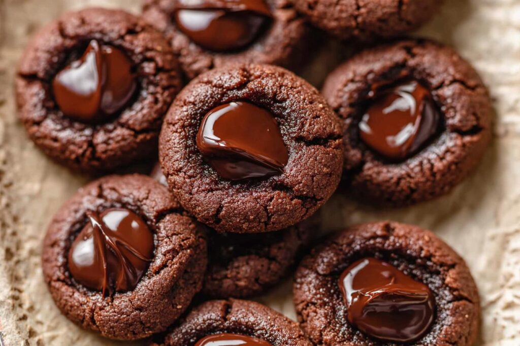 Chocolate Thumbprint Cookies