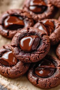 Chocolate Thumbprint Cookies