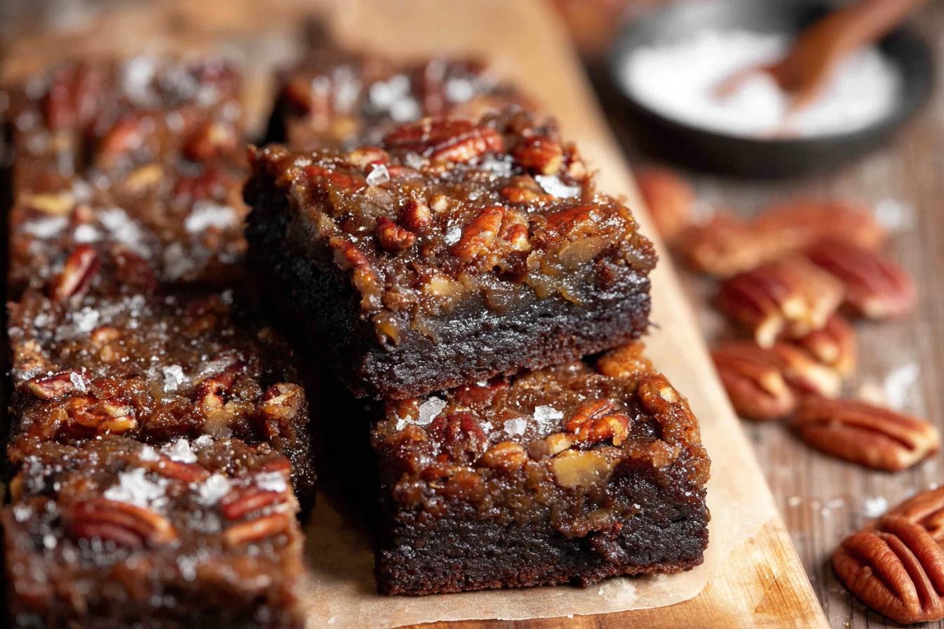 Bourbon Pecan Pie Brownies