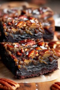 Bourbon Pecan Pie Brownies