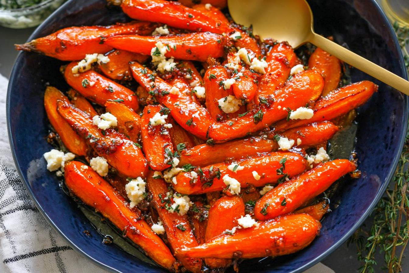 Maple Mustard Glazed Carrots
