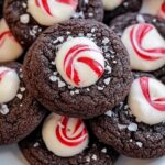 Peppermint Kiss Chocolate Cookies
