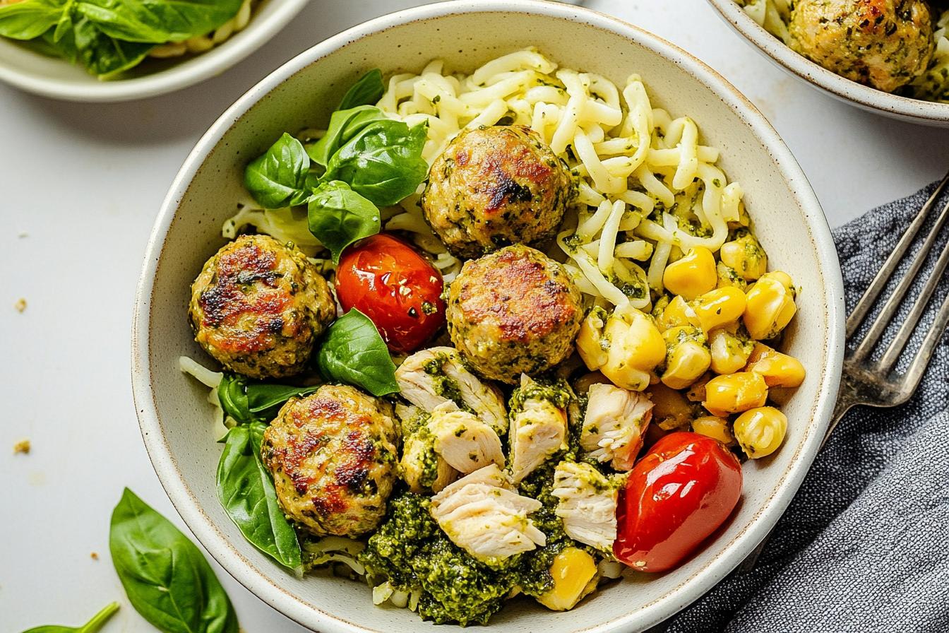 Chicken Pesto Meatballs