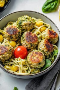 Chicken Pesto Meatballs