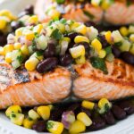 Grilled Salmon with Black Bean and Corn Salsa