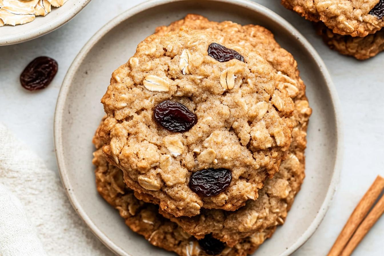 Healthy Oatmeal Raisin Cookies