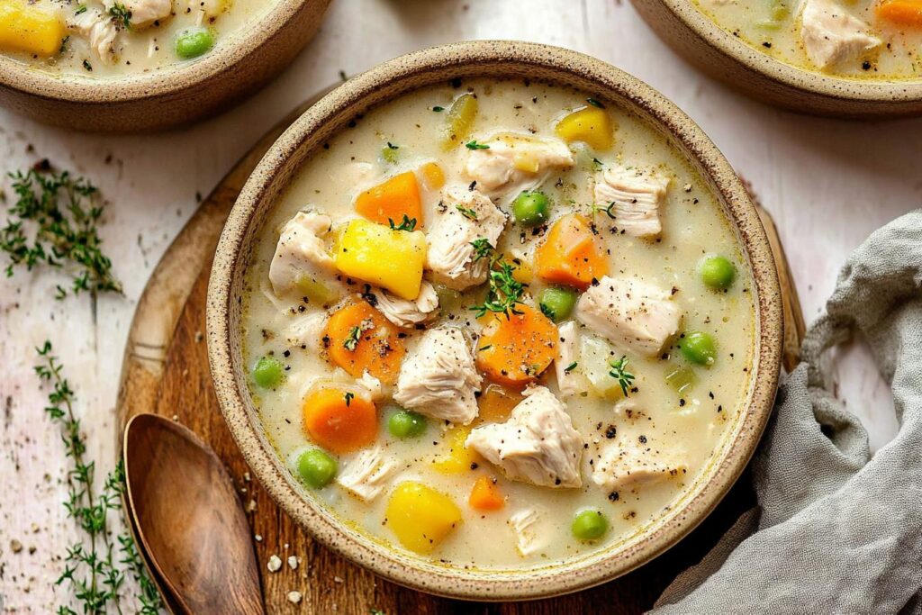 Healthy Chicken Pot Pie Soup