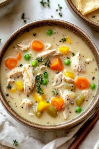 Healthy Chicken Pot Pie Soup