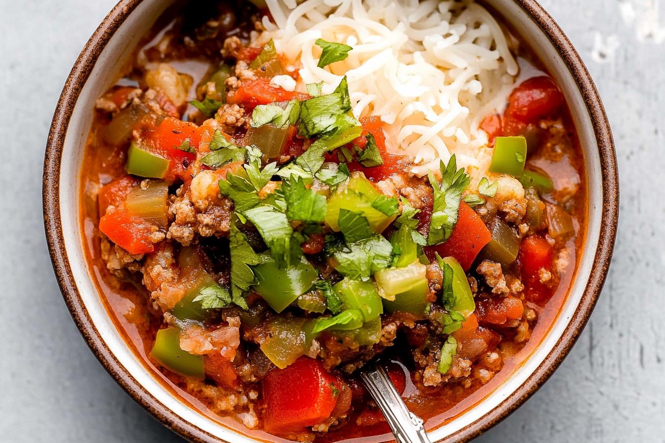 Hearty Stuffed Pepper Soup