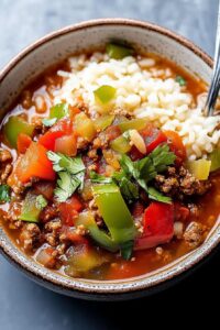 Hearty Stuffed Pepper Soup