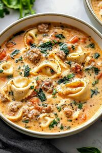 Creamy Sausage Tortellini Soup