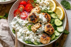 Homemade Greek Chicken Meatballs