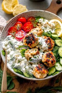 Homemade Greek Chicken Meatballs
