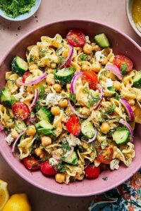 Mediterranean Chickpea Pasta Salad