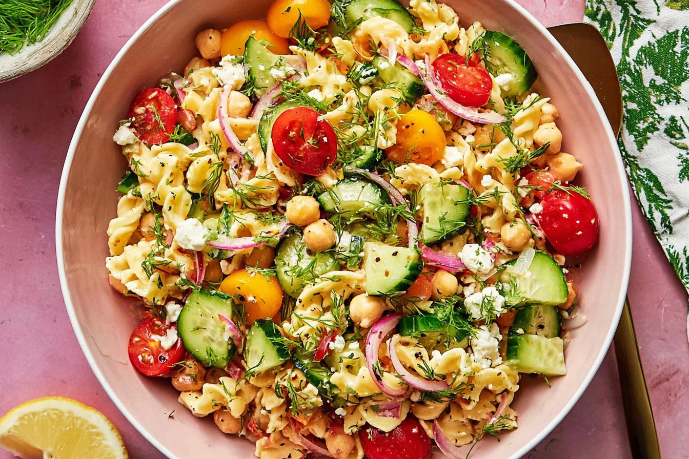 Mediterranean Chickpea Pasta Salad